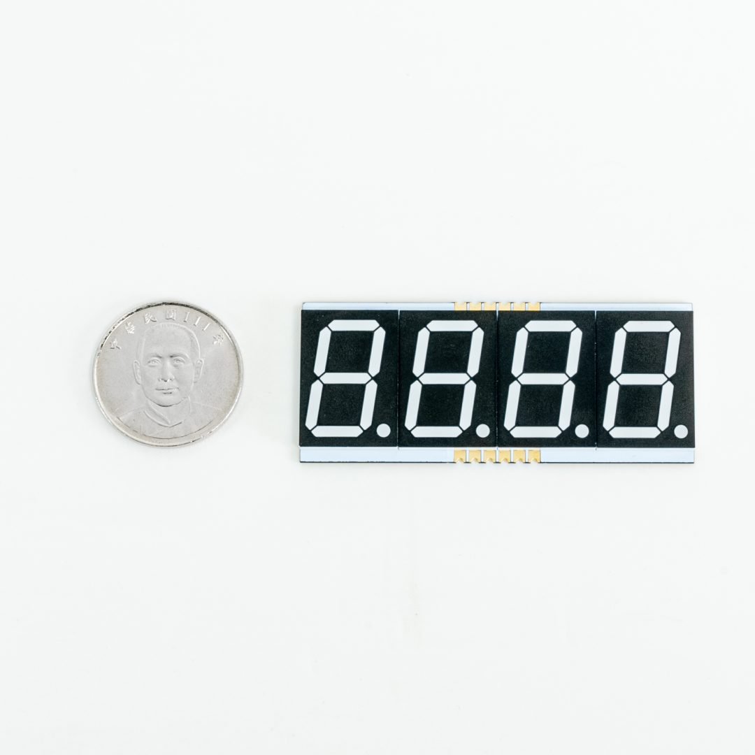 0.8" Quad Digit SMD LED 7-Segment Display | Diamond Seg.